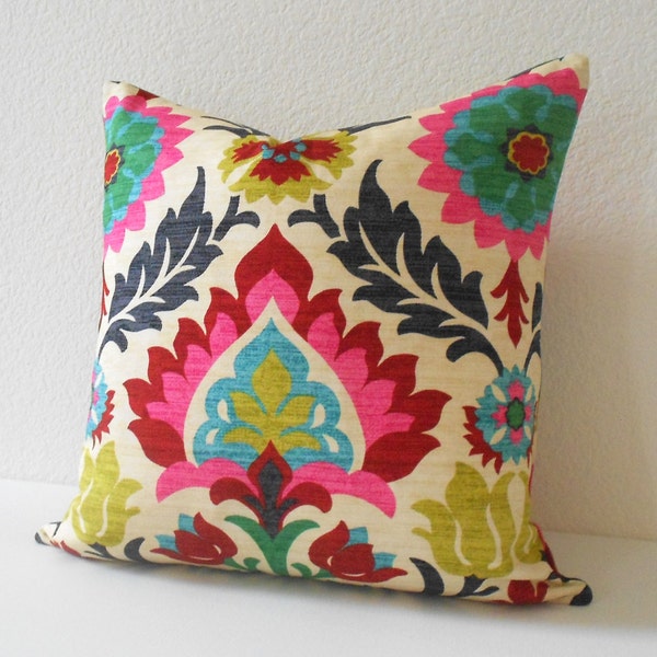 Decorative pillow cover, Multicolor floral pillow