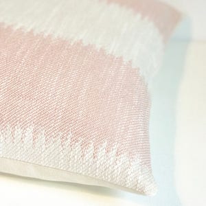 Blush pink ikat striped boho Decorative Pillow Cover image 2