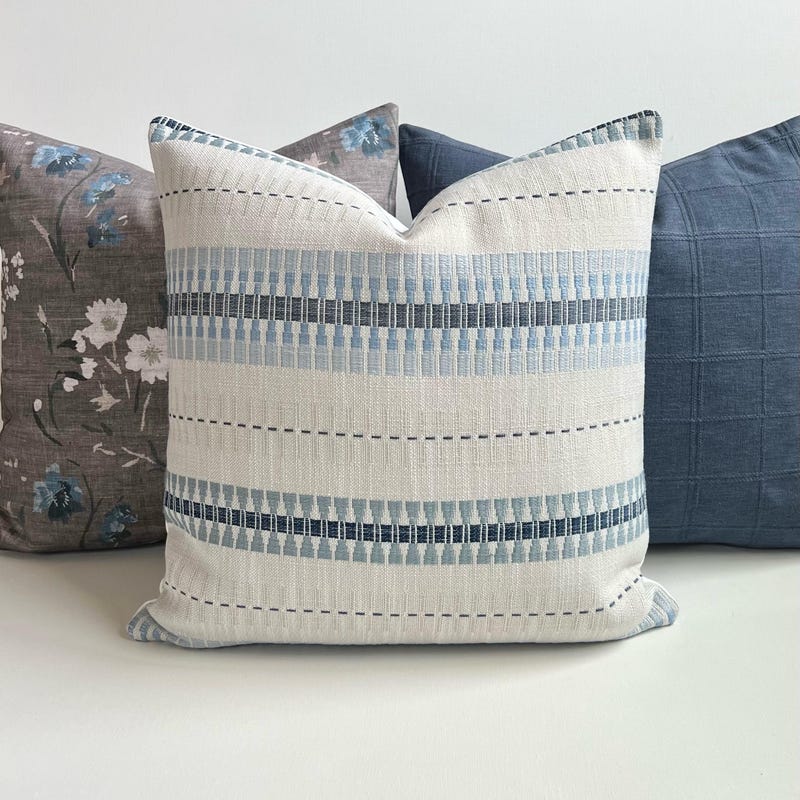 Pink and Light Navy Pillow - Etsy
