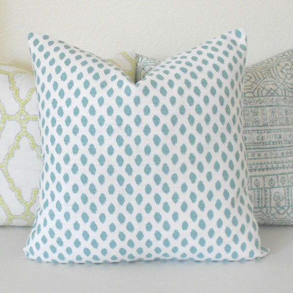 Aqua Throw Pillow Etsy