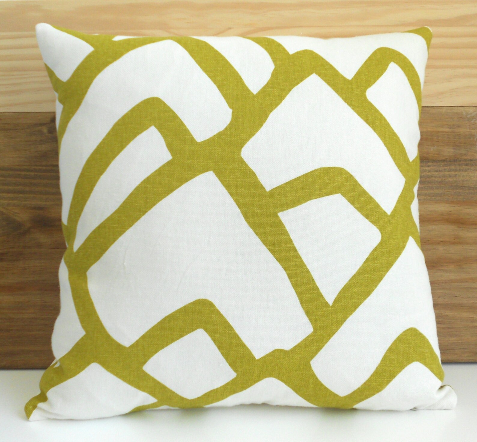 Modern Abstract Decorative Pillow Cover Chartreuse Green Etsy
