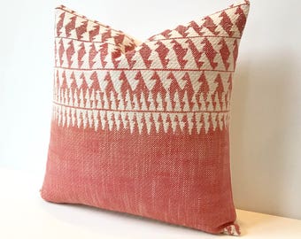 Red tribal striped boho Decorative Pillow Cover