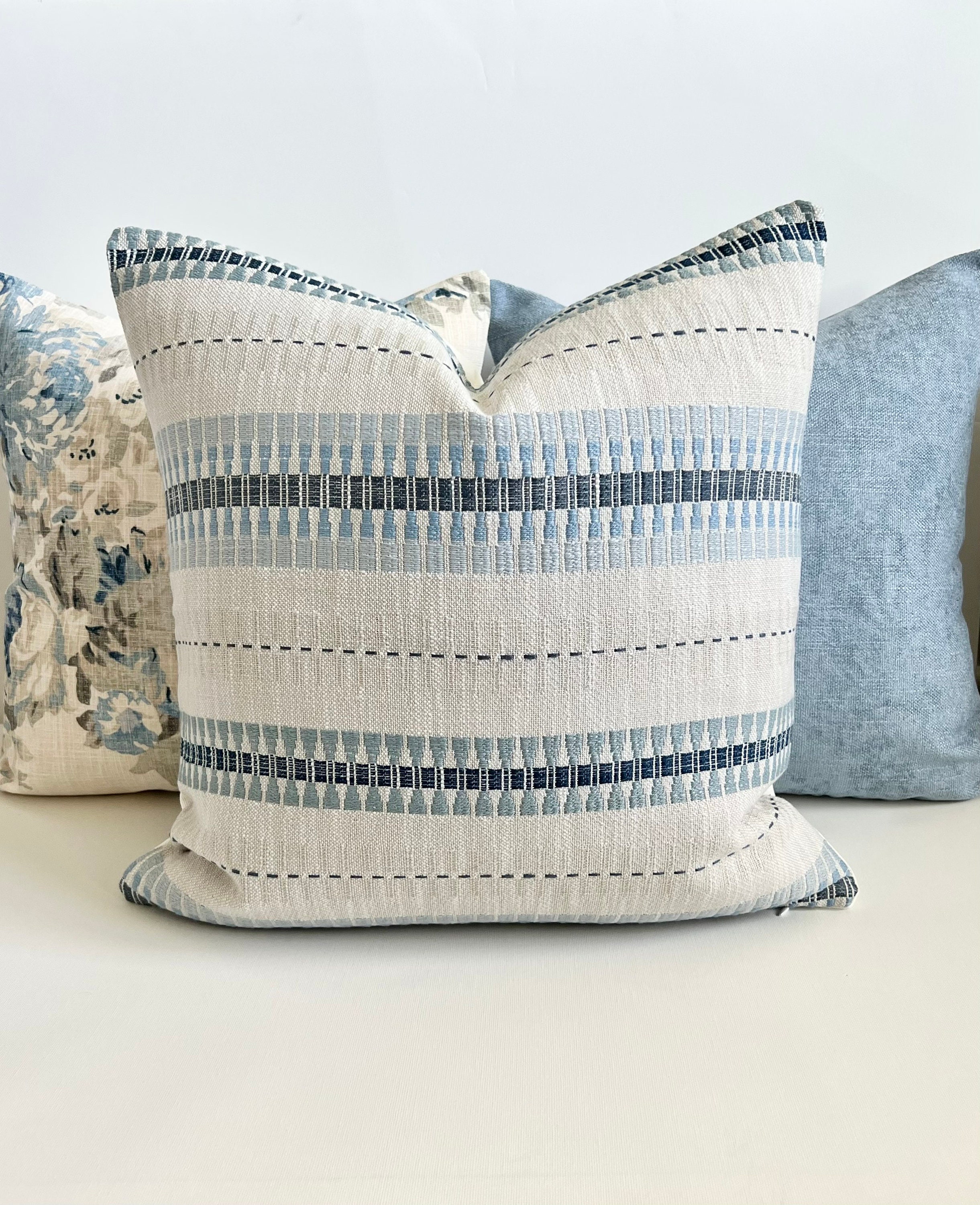 Light blue decorative pillows sale