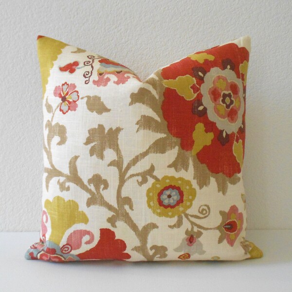 Red Yellow Pillow Etsy