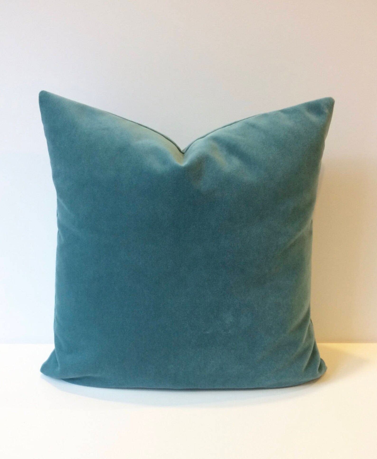 Teal Velvet Solid Decorative Pillow Cover Etsy