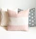 Blush pink ikat striped boho Decorative Pillow Cover 