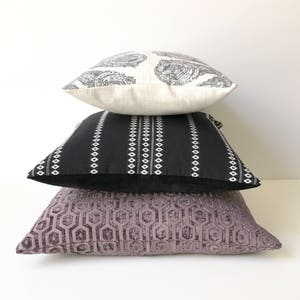 Purple chenille geometric pillow, velvet dots decorative pillow cover image 5