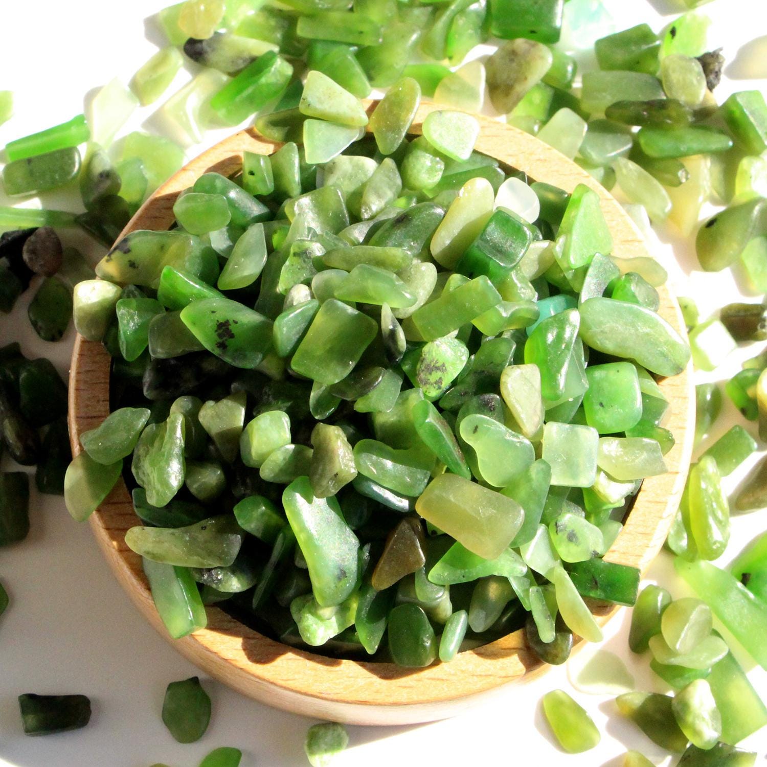 Chipmoss Natural Crystal Stone Chips, Moss Agate, Prehnite, Green Fluorite, DIY ...