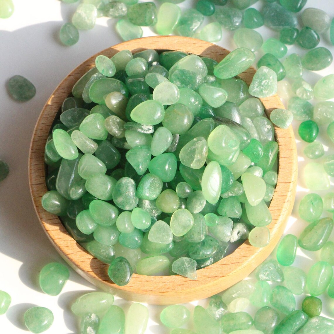 Chipmoss Natural Crystal Stone Chips, Moss Agate, Prehnite, Green Fluorite, DIY ...