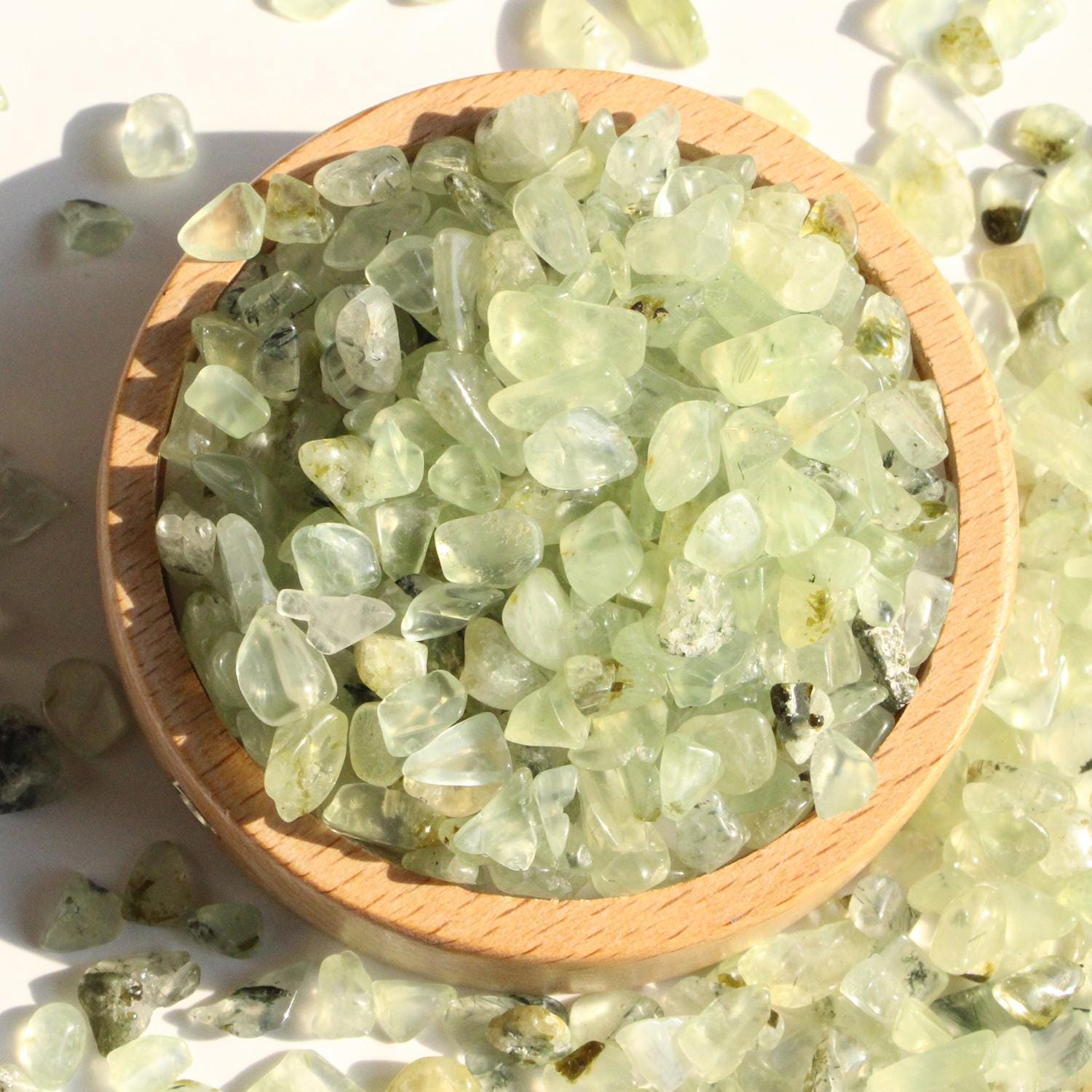 Chipmoss Natural Crystal Stone Chips, Moss Agate, Prehnite, Green Fluorite, DIY ...