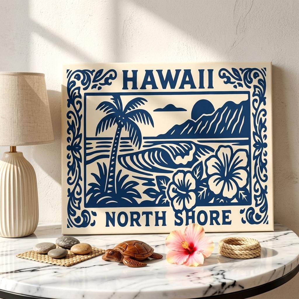 Vintage Framed Hawaiian Art - Etsy