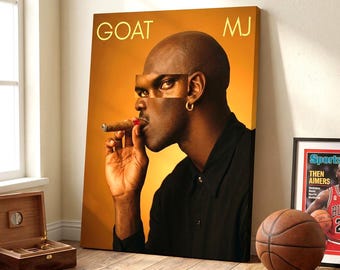 Basketball Legend Canvas Print, GOAT Sports Poster, Aesthetic Athlete Wall Art, Champion Mindset Artwork, Urban Modern Wall Decor