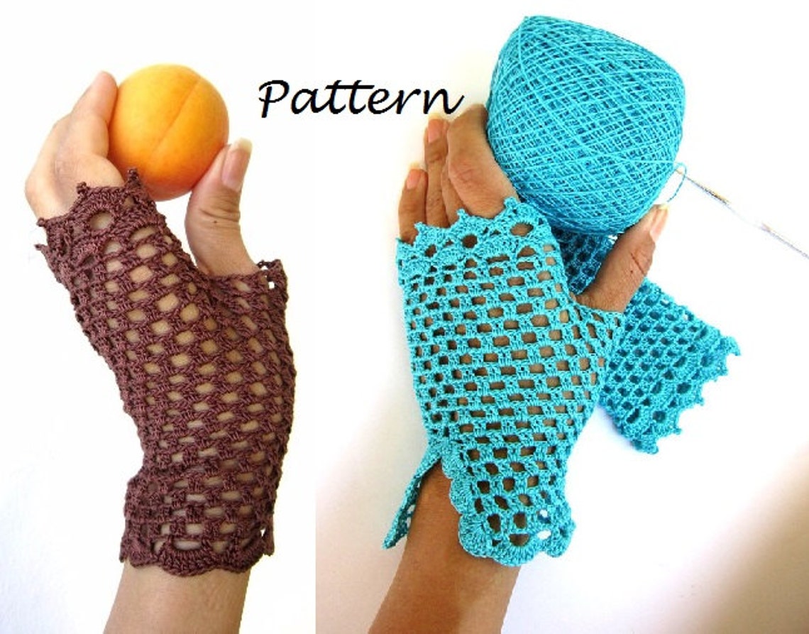 PDF pattern for crochet fingerless gloves drive gloves Etsy