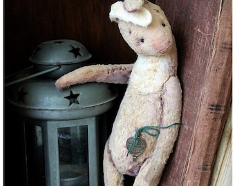 Artist Teddy Sad rabbit OOAK 20 cm 8 inch