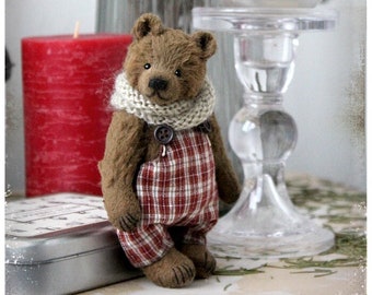 Artist Tiny Bear Samuel OOAK 12 cm 4,8 inch