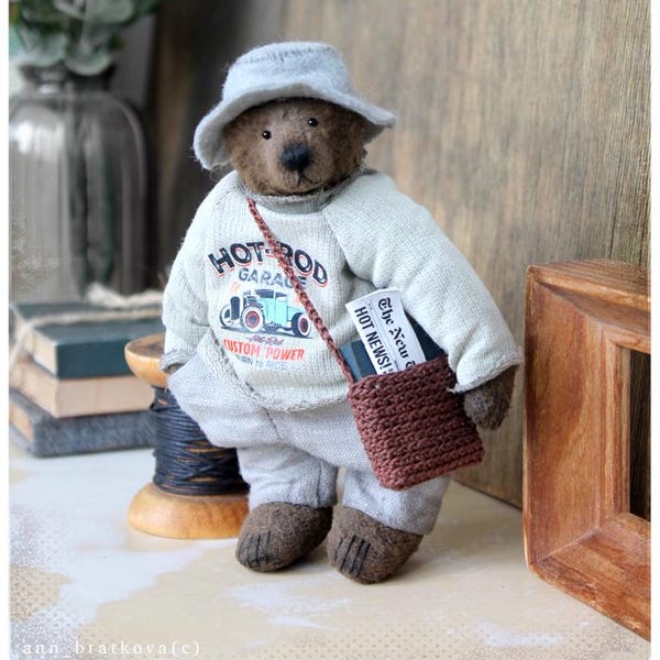 Mini teddy Bear Manuel OOAK 14 cm 5,5 inch