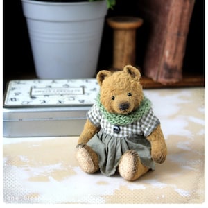 Artist Tiny Bear Grace OOAK 12 cm 5 inch image 1