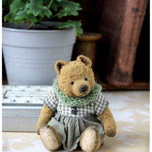 Artist Tiny Bear Grace OOAK 12 cm 5 inch image 5