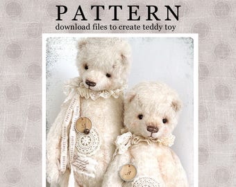 PATTERN Download to create teddy like Big White Marseille 19 inch