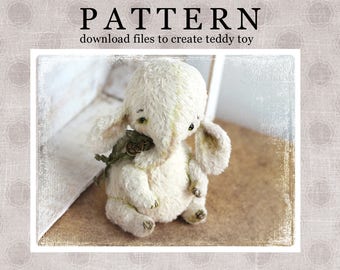 My new PATTERN Download to create teddy like Elefant Slonyatko 7 inch
