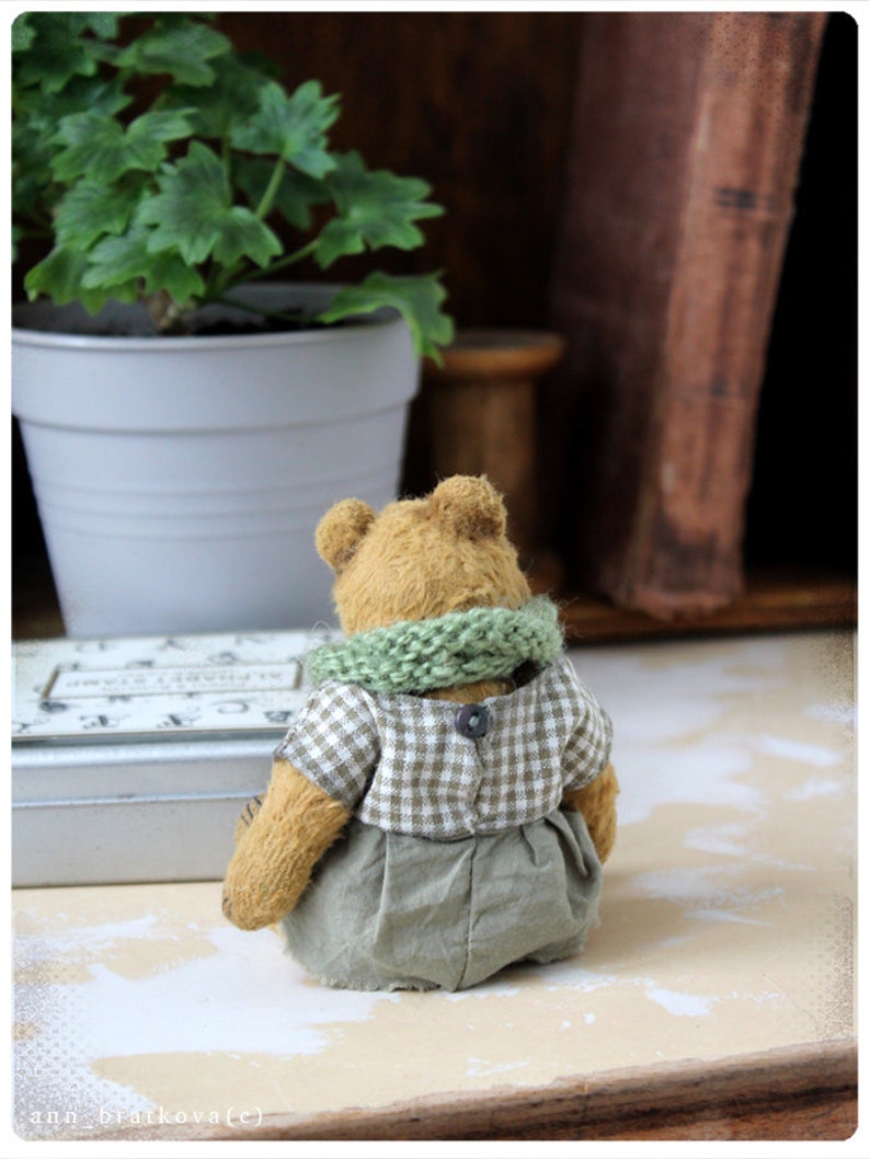 Artist Tiny Bear Grace OOAK 12 cm 5 inch image 4