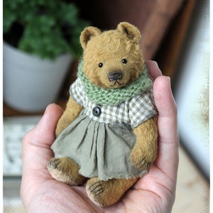 Artist Tiny Bear Grace OOAK 12 cm 5 inch image 10