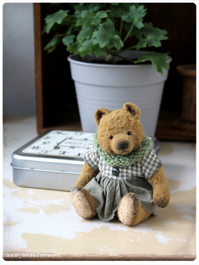 Artist Tiny Bear Grace OOAK 12 cm 5 inch image 8