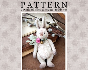 PATTERN Download to create teddy like Rabbit 13 cm