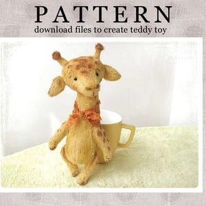 PATTERN Download to create teddy like Giraffe George 9 inch image 1