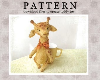 PATTERN Download to create teddy like Giraffe George 9 inch