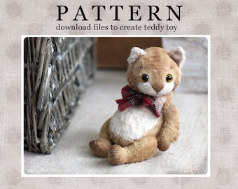 PATTERN Download to create teddy like Kitty Belkin 5.2 inch