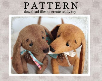 PATTERN Download to create Teddy like Dachshund 9 inches