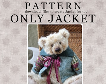 PATTERN of JACKET Download to create jacket for teddy bear 31 cm