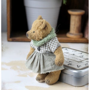 Artist Tiny Bear Grace OOAK 12 cm 5 inch image 9