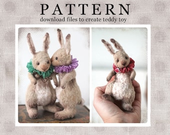 PATTERN Download to create teddy like easter rabbit) 5 inch