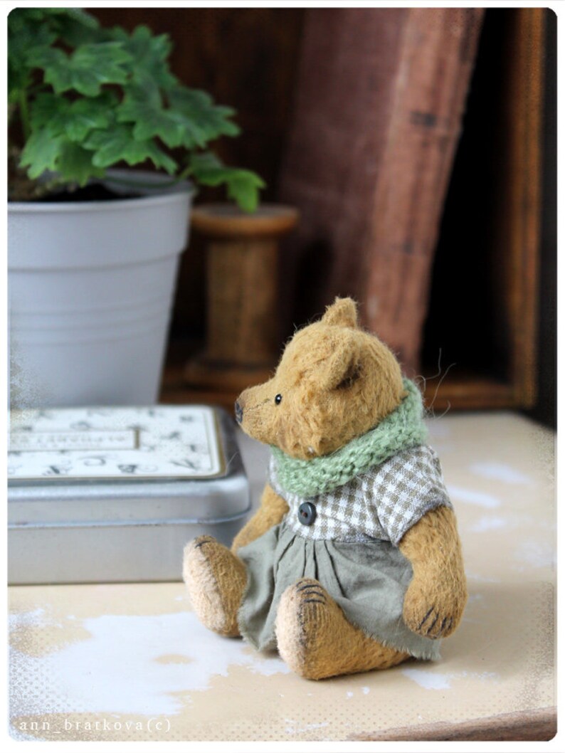 Artist Tiny Bear Grace OOAK 12 cm 5 inch image 7