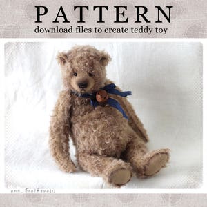 PATTERN Download to create teddy like Mitya 32 cm 13 inch