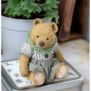 Artist Tiny Bear Grace OOAK 12 cm 5 inch image 6