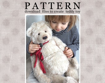 new PATTERN Download to create teddy like Big frend Bear Willy 45 cm 18 inch