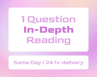 1 Question In-Depth Tarot Reading | 24 HR Same Day Delivery