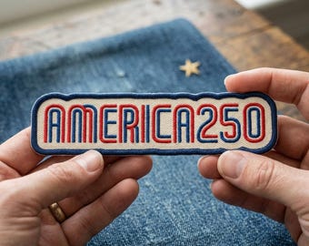 America 250th Anniversary Embroidered Patch - USA Shield Badge for Jackets - 250 Years of Liberty Souvenir - Patriotic Sew On Emblem