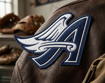 Winged Letter A Patch, Embroidered Varsity Letter Patches, Vintage Sports Alphabet Emblem, Iron on Letter for Jacket, Retro Team Badge