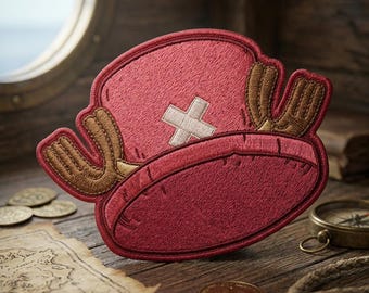 Pink Medical Hat Iron on Patch, Cute Reindeer Antlers Embroidered Badge, Cartoon Doctor Cross Applique, Pirate Crew Jacket Decoration