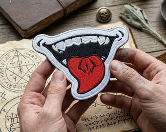 Anime Mouth JJK Inspired Vinyl Embroidered Patch for Jackets, Backpacks, Hoodies - DIY Decor