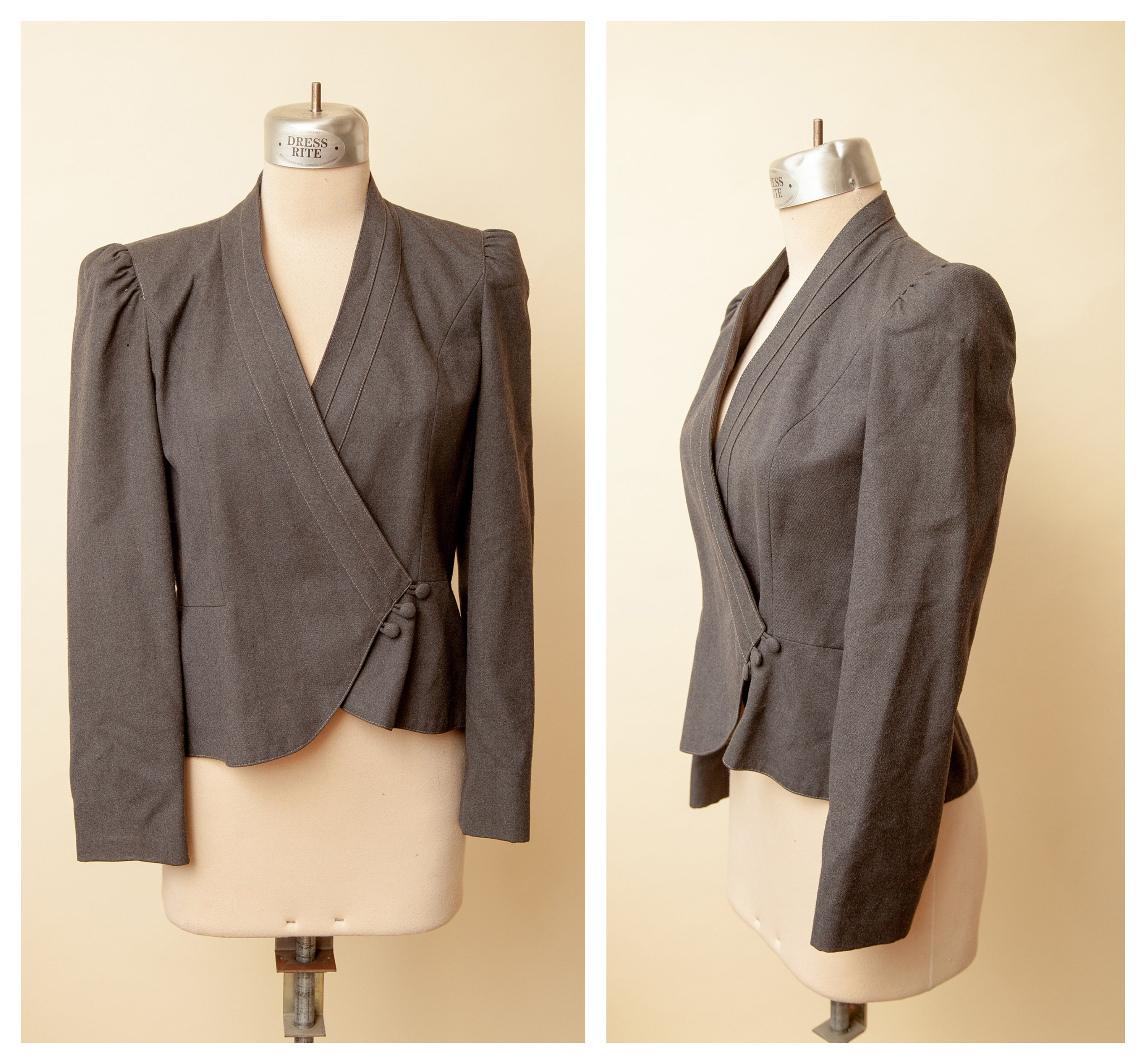 wrap front coat
