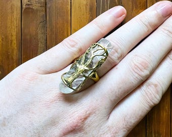 Tree of Life Ring | Gemstone Quartz Druzy Jewelry