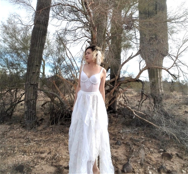 Lace Faerie Dress White Lingerie Fairy Gown Bespoke Boho | Etsy