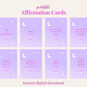 Printable Self Love Affirmation Cards, Self-Love & Becoming Deck (Digital Download)