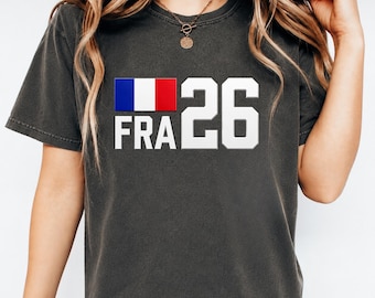 France Soccer Comfort Colors Shirt, Retro 90s Flag France Team Soccer World Cup 2026 Sweatshirt