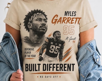 Myles Garrett Comfort Colors Shirt, Vintage Football Tee, Defensive Player of the Year Shirt